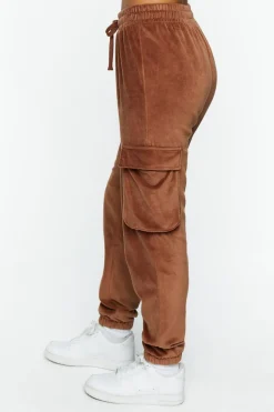 Velour Flap Pocket Joggers