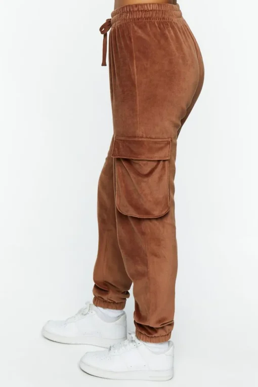 Velour Flap Pocket Joggers