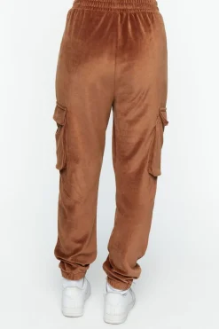 Velour Flap Pocket Joggers