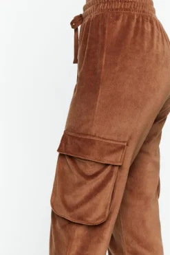 Velour Flap Pocket Joggers