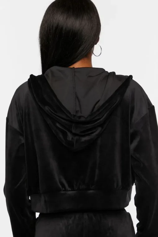 Velour Zip-Up Hoodie