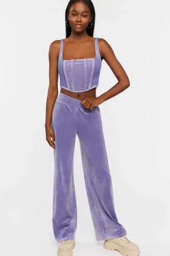 Velvet Bustier Crop Top