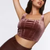 Velvet Cropped Tank Top