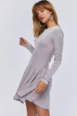 Velvet Fit & Flare Mini Dress