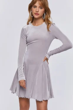 Velvet Fit & Flare Mini Dress