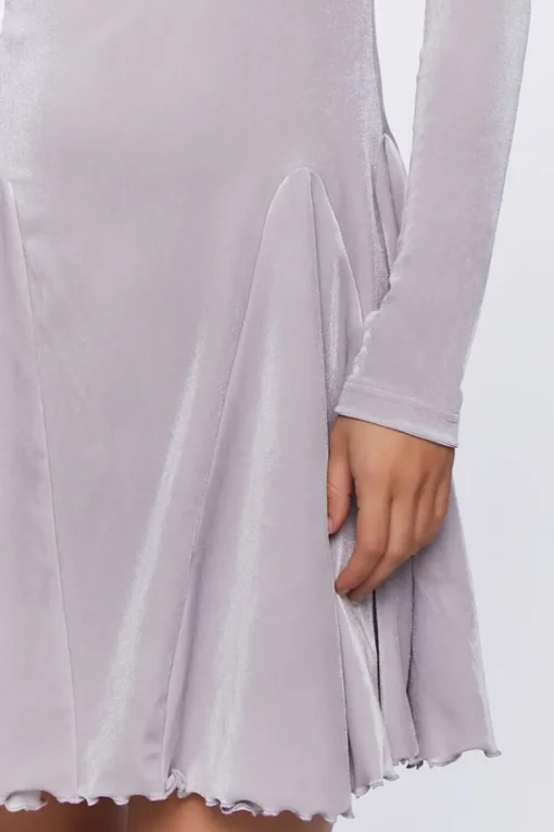 Velvet Fit & Flare Mini Dress
