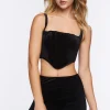 Velvet Garter Suspender Mini Skirt