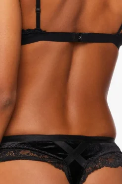 Velvet Lace-Trim Panties