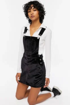 Velvet Overall Mini Dress