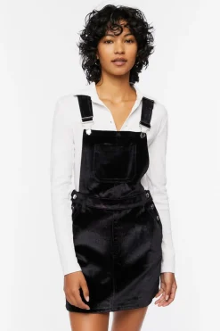 Velvet Overall Mini Dress