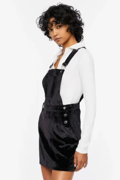 Velvet Overall Mini Dress