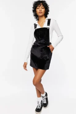 Velvet Overall Mini Dress
