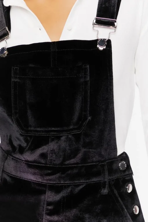 Velvet Overall Mini Dress