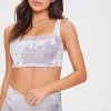 Velvet Ruched-Bum Lace Shorts