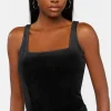 Velvet Square-Neck Bodysuit