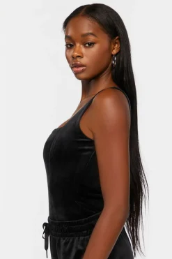 Velvet Square-Neck Bodysuit
