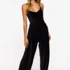 Velvet Wide-Leg Pants