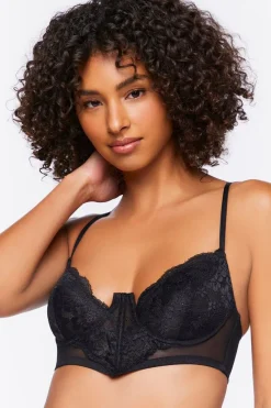 V-Hem Lace Underwire Bra
