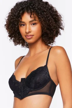 V-Hem Lace Underwire Bra