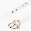 Vinyl Heart-Buckle Belt