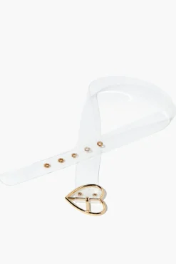 Vinyl Heart-Buckle Belt