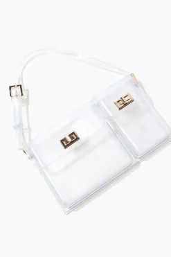 Vinyl Twist-Lock Shoulder Bag