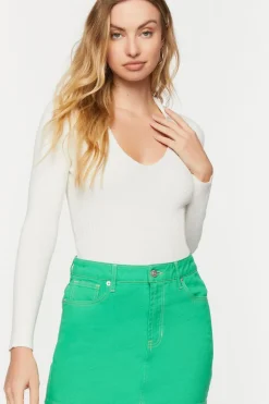 V-Neck Long-Sleeve Bodysuit