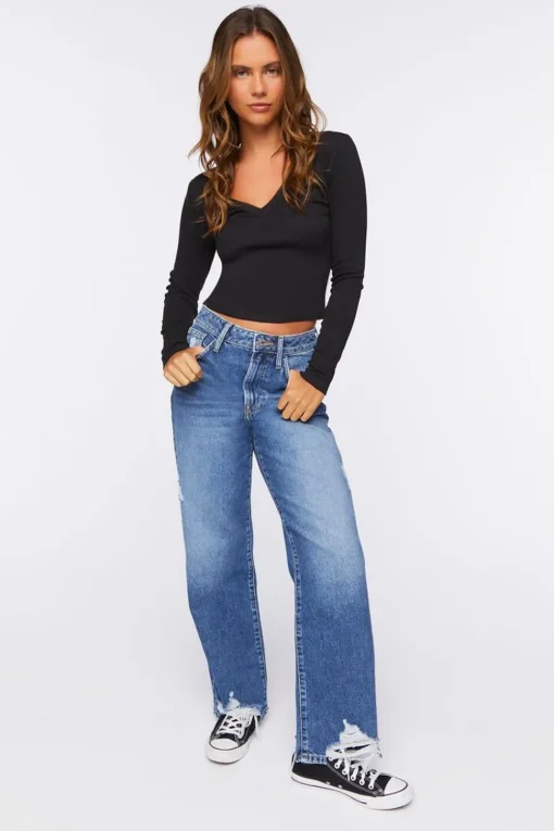 V-Neck Long-Sleeve Tee