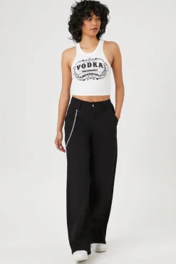Wallet Chain High-Rise Pants