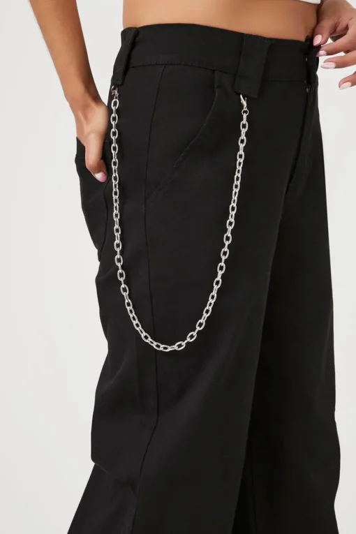 Wallet Chain High-Rise Pants