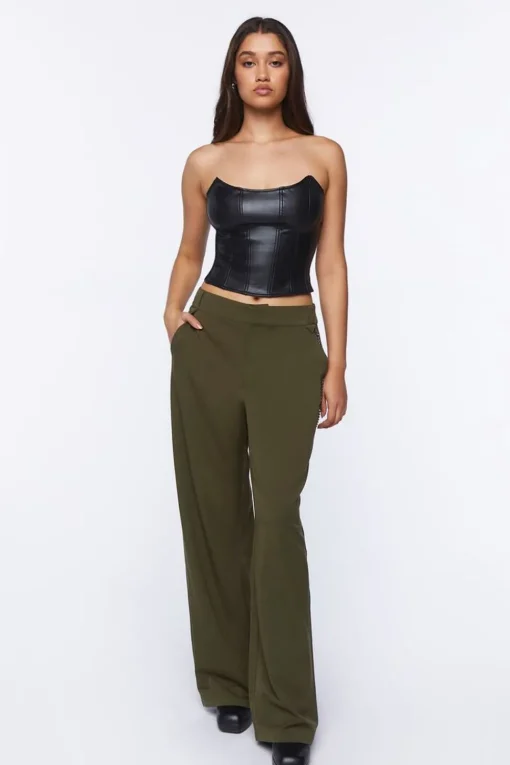 Wallet Chain Wide-Leg Trousers