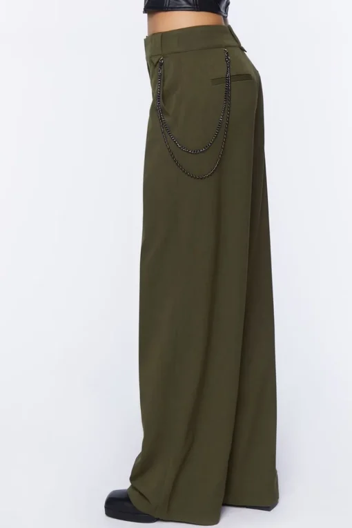 Wallet Chain Wide-Leg Trousers