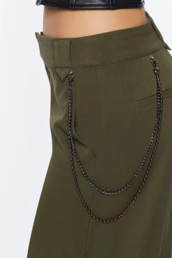 Wallet Chain Wide-Leg Trousers