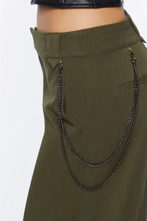 Wallet Chain Wide-Leg Trousers