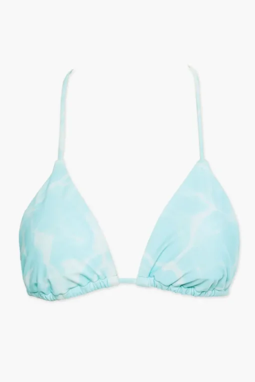 Water Print Triangle Bikini Top