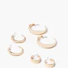 Wide-Band Hoop Earring Set
