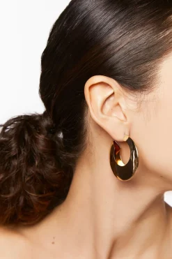Wide-Band Hoop Earrings