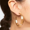 Wide-Band Hoop Earrings