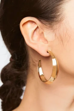 Wide-Band Hoop Earrings
