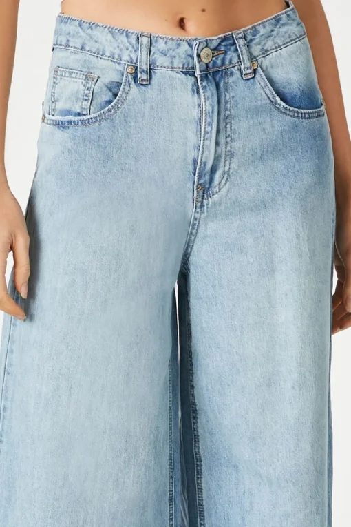 Wide-Leg Ankle Jeans
