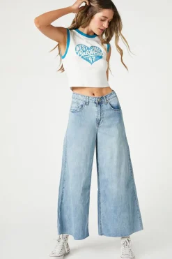 Wide-Leg Ankle Jeans