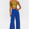 Wide-Leg Pleated Pants
