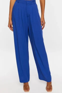 Wide-Leg Pleated Pants