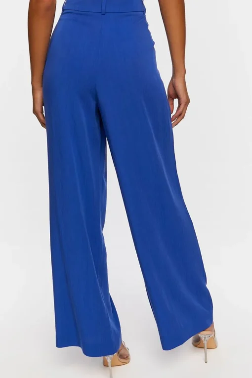 Wide-Leg Pleated Pants