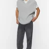 Wide-Leg Whiskered Jeans