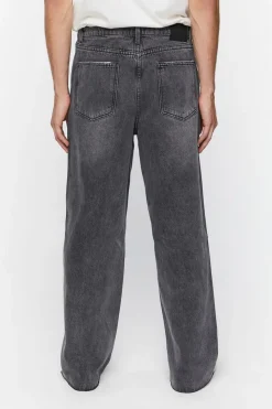 Wide-Leg Whiskered Jeans