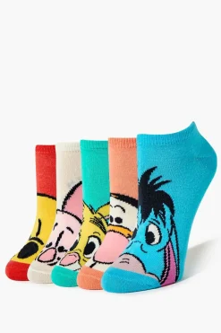 Winnie The Pooh Ankle Socks - 5 Pack