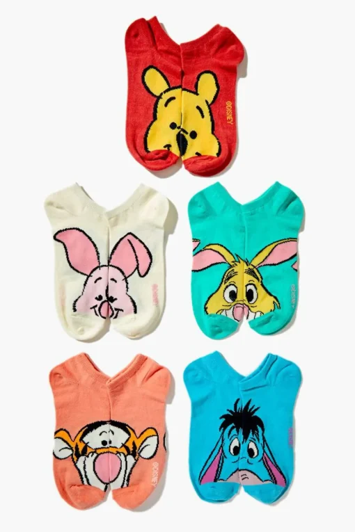 Winnie The Pooh Ankle Socks - 5 Pack