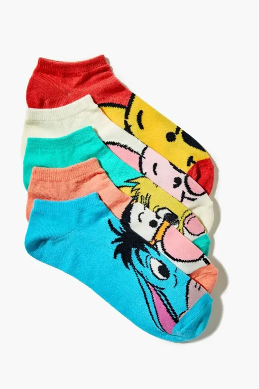 Winnie The Pooh Ankle Socks - 5 Pack