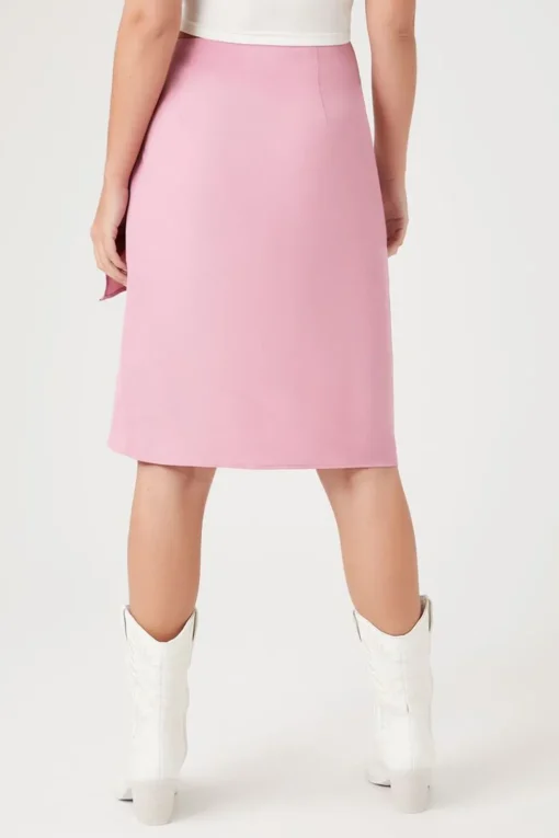 Wrap Tulip-Hem Tie Skirt